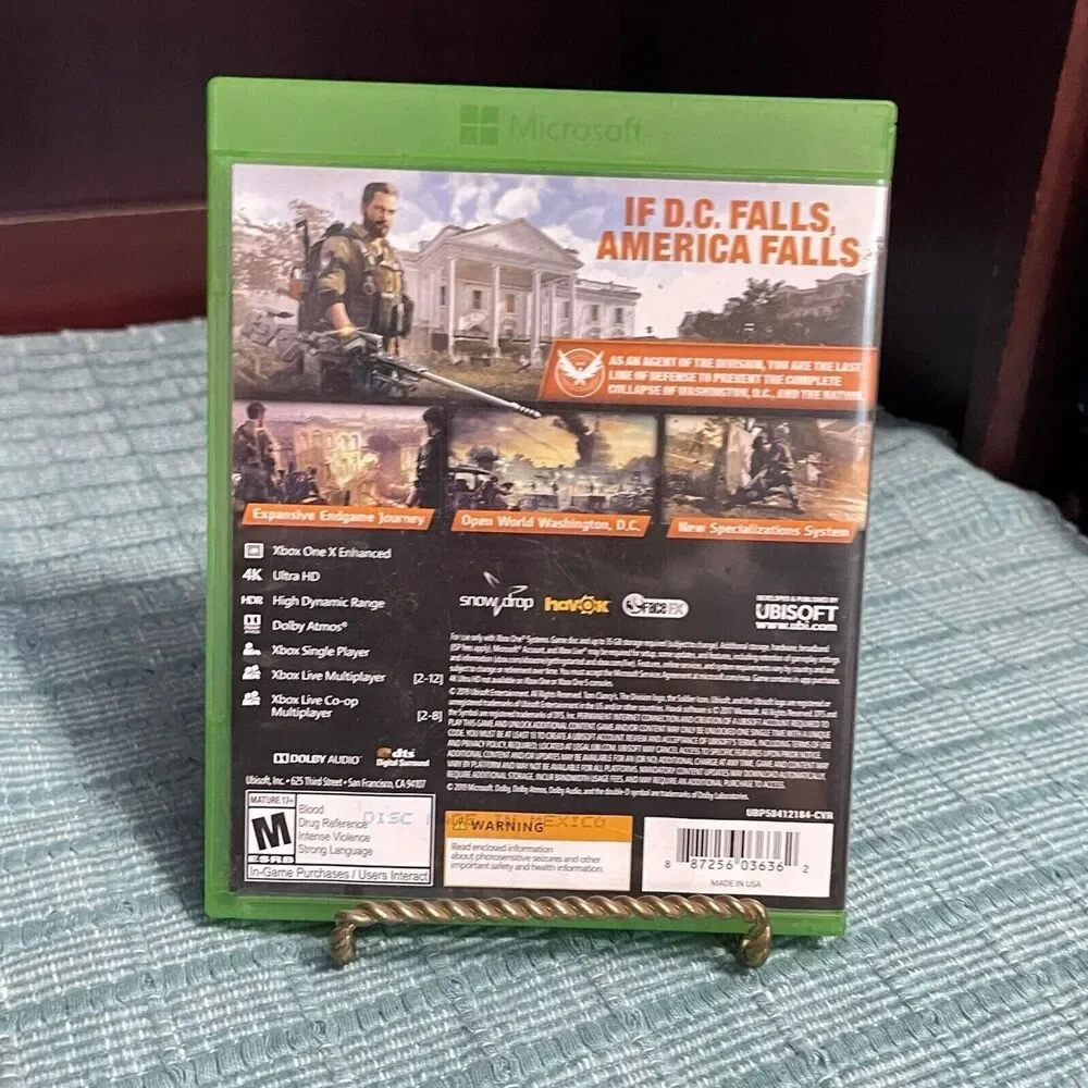 Tom Clancy's The Division 2 ( XBOX ONE) TESTED Complete Case Disc Video Game